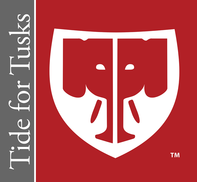 Tide for Tusks logo, which features a stylized illustration of an elephant