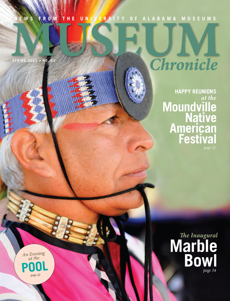 The Museum Chronicle #63 cover features Lyndon Alec, a Native American Hoop Dancer from the Alabama-Coushatta Tribe of Texas.